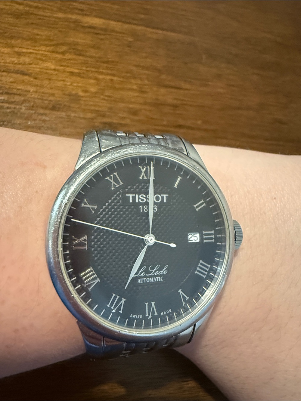 Tissot Black Dial Stainless Steel Automatic Watch